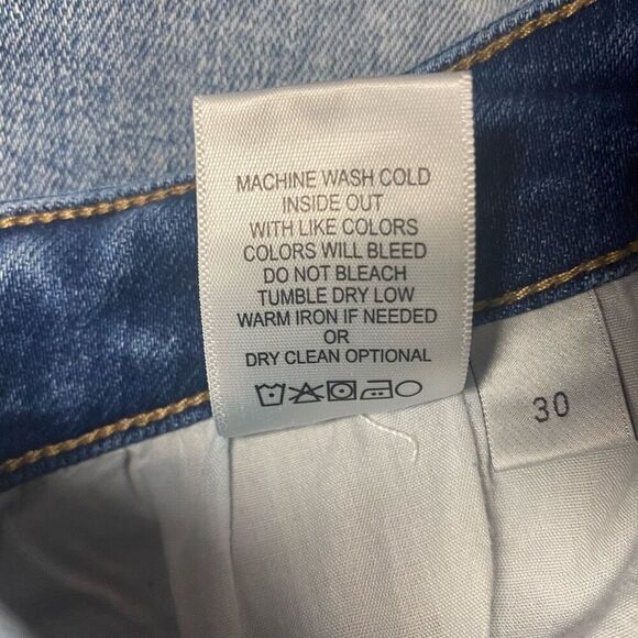 VERVET Women’s Distressed Destroyed Stretch Boyfriend Jeans W30 L 27 Blue - Picture 4 of 9